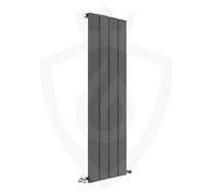 Sovereign Anthracite Aluminium Designer Radiators Central Heating Heater Vertical Single Panel - 375 x 1200mm