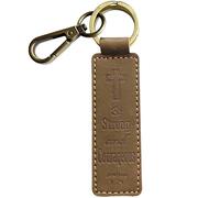Sovereign-Gear - Brown Leather Keyring - Joshua 1:9 Embossed - Genuine Leather Keyring/Keychain for Men & Women - Handcrafted, Stylish & Durable Accessory