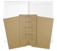 Sovereign Gear Engineer Field Notebook 3-Pack - 8.5"x4.3" Grid Dot Journal with Metric & Imperial Conversion Charts, Kraft Cover & Ruler - Pocket Site Book for Engineers, Construction, & Outdoor Work