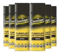 Sovereign Rada Turbojet Air Sanitiser, 500ml X6 Pack, Air Freshener, Compact Design, Suitable for Home, Office, Car, Travel, 6-Pack Value Bundle, Long-Lasting Fragrance