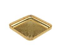 Sovereign Square Plated Tray 23x23x3cm Decorative Tray (Gold)