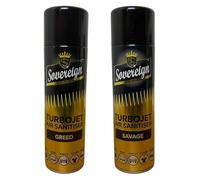 Sovereign Turbojet Air Freshener Spray 500ml Long Lasting Fragrance Greed Savage Scent Car, Home & Office Use Quick Odour Elimination Savage & Greed Gold - 2 Pack