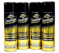 Sovereign Turbojet Air Sanitiser BUBBLEGUM Blast Spray Freshener Can 4 x 500ml Bundle