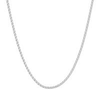 sovesi Wheat Necklace Chain for Men, Silver Plated Stainless Steel Necklace, 2.5/3mm Width Chain for Men and Women, 16-28 Inches Length Gift Jewelry, 20 inches, Stainless Steel, No Gemstone