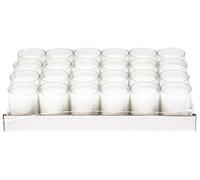 Sovie Refill Candles, Clear, Pack of 24, Candle in Plastic Case, Approx. 24 Hours Burning Time, Candle Decoration, Indoor and Outdoor Use, Protects Glass and Decoration