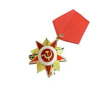 Soviet 1942 National Defense Hanging Medal Soviet Medals with Insignia Lenin Red Flag Hero Badge Pins(Light green)