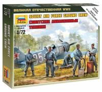 Soviet Airforce Ground Crew WWII Plastic Kit 1:100 Model ZVEZDA