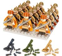 (Soviet Army) 18PCS Military Building Blocks German/British/Soviet/American Soldiers World War II Minifigure Toys
