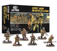 Soviet Army Infantry Platoon - 28mm Scale Plastic Miniatures Bolt Action | Highly Detailed World War 2 Miniatures by Warlord Games