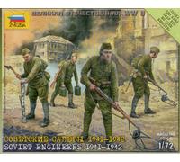 Soviet Engineers WWII 1941-42 Plastic Kit 1:72 Model ZVEZDA