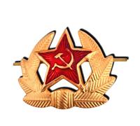 Soviet Hammer & Sickle Hat Badge - USSR Communist Military Emblem replica