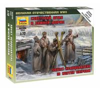 Soviet Headquarters In Winter Uniform Figure Plastic Kit 1:72 Model ZVEZDA