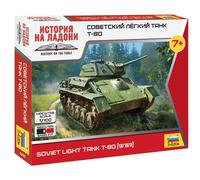 Soviet Light Tank T-80 (WWII) 1:100 Plastic Model Kit ZVEZDA