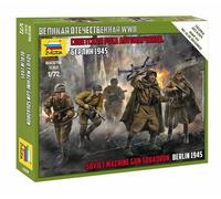 Soviet Machine Gun Squad 1:72 Figure Plastic Model Kit ZVEZDA