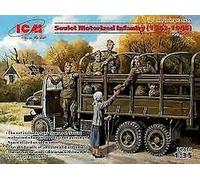 Soviet Motorized Infantry (1943-1945), (4 Figures) 1:35 Plastic Model Kit ICM