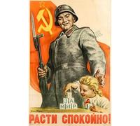 Soviet Propaganda Russian Communism For Peace USSR CCCP Print Poster Vintage Wall Art Picture A4