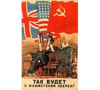 Soviet Propaganda Russian Communism Germany War USSR CCCP Print Poster Wall Art Picture A4