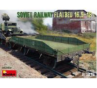 Soviet Railway Flatbed 16.5-18 T 1:35 Plastic Model Kit Miniart