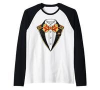 Soviet Russia Cold War Era Tuxedo Raglan Baseball Tee