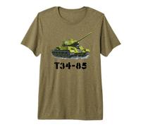 Soviet Russian WWII Military Tank - T34-85 Tank Premium T-Shirt