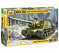 Soviet S.p. Gun ISU-122 1:35 Plastic Model Kit ZVEZDA