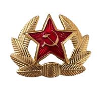 Soviet Soldier USSR Red Army Military Style Red Star Metal Pin Badge