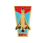 Soviet Space Rocket Enamel Pin CCCP Buran Shuttle Retro USSR Design Metal Lapel Pin Jacket Backpack Hat Accessory Collectible Gift 3.5cm x 2cm