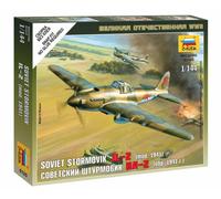 Soviet Stormovik IL-2 Airplane Plastic Kit 1:144 Model ZVEZDA
