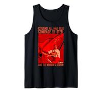 Soviet Sumerhero Comrade of Steel Authentic Soviet Art Tank Top