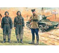 Soviet Tank Crew (1939-1942) (3 Figures 1 Officer, 2 Tankmen) 1:35 Model Kit ICM