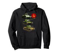 Soviet Tanks of WW2 T-34 IS-2 KV-1 Soviet Russia Tanks Pullover Hoodie