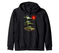 Soviet Tanks of WW2 T-34 IS-2 KV-1 Soviet Russia Tanks Zip Hoodie