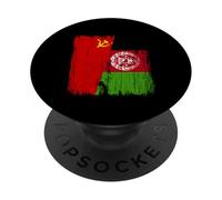 Soviet Union Afghanistan Half Flag USSR Afghan Heritage PopSockets Adhesive PopGrip