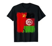 Soviet Union Afghanistan Half Flag USSR Afghan Heritage T-Shirt