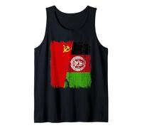 Soviet Union Afghanistan Half Flag USSR Afghan Heritage Tank Top
