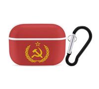 Soviet Union CCCP USSR Emblem Red Case Cover Compatible with AirPods Pro 2nd 1st Generation Hard Skin Protection