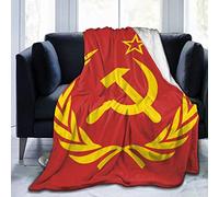 Soviet Union CCCP USSR Emblem Red Throw Blanket Ultra-Soft Micro Fleece Blanket Warm Blanket for Bed Sofa Blanket