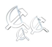 Soviet Union Hammer Sickle Shape Cookie Cutter Dough Biscuit Fondant Sharp Stencil USSR Communism Symbol Icon Sign Russia (Small)