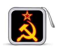 Soviet Union Logo Portable CD Case 40 Capacity DVD Storage Box Collection Organizer