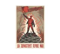 Soviet Union Propaganda - Long Live The First of May Canvas Art Poster And Wall Art Picture Print Modern Family Bedroom Decor Unframe 20x30inch(50x75c