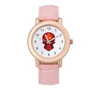 Soviet Union Skull National Flag Womens Elegant Watch Analogue Quartz Watch Leather Band Wristwatch