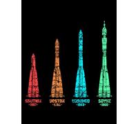 Soviet Union Soviet Russian Rockets Notebook: 110 Pages, 8.5 x 11