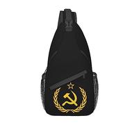 Soviet Union USSR Emblem Sling Backpack Travel Crossbody Casual Chest Shoulder Bag Fashion Fanny Pack