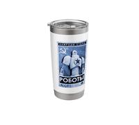Soviet Vintage USSR CCCP Russia, Retro Robot Aquarell SciFi Stainless Steel Insulated Tumbler