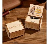 Soview Custom Photo Name Music Box with Personalized Gift with Record Song, Wooden Electronic Music Gift for Mom, Mothers Day