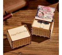 Soview Custom Photo Name Music Box with Personalized Gift with Record Song, Wooden Electronic Music Gift for Mom, Mothers Day