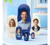 Soview Personalised Photo Nesting Doll With Name Custom Portrait Family Russian Nesting Doll Set 1-6 Pcs Matryoshka Dolls Customise for Grandma/Grandpa/Mom/Dad
