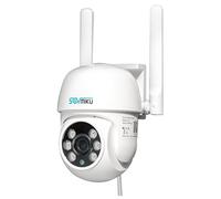 Sovmiku CA3 AI Auto Tracking Mini 2K Security Camera Wireless Outdoor, 2-years Free Cloud Storage, Two Way Audio, Easy to Setup, 360° View,Pan/Tilt,Color Night Vision,Audible Flashlight Alarm, SD Slot
