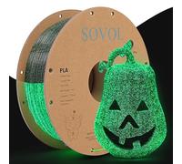Sovol 3D Printer Filament Glow in The Dark PLA Filament 1.75 mm 1kg (2.2 lbs) Spool 3D Printing Materials, Dimensional Accuracy +/- 0.03 mm, Shiny Green