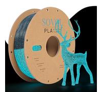 Sovol 3D Printer Filament Glow in The Dark PLA Filament 1.75 mm 1kg (2.2 lbs) Spool 3D Printing Materials, Dimensional Accuracy +/- 0.03 mm, Shiny Blue